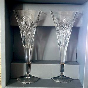 Waterford Crystal The Millennium Collection 2 x Champagne Flutes